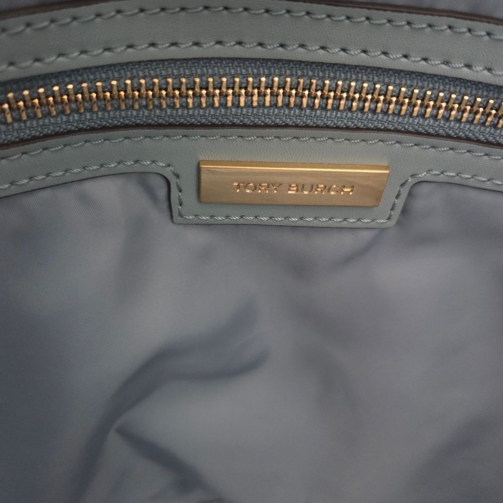 Tory Burch ELLA Tote Bag Blue Celadon - Picture 13 of 13